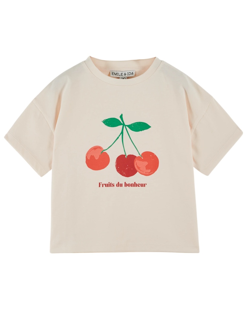 Emile & Ida - Tee shirt imprime place fruit - Creme (ad015) (3 maand)