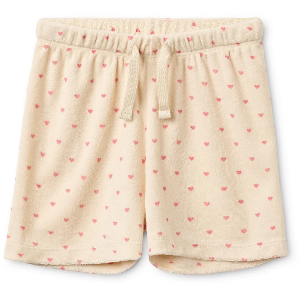 Flöss - Nohr shorts - Cream-pink heart (2 jaar)