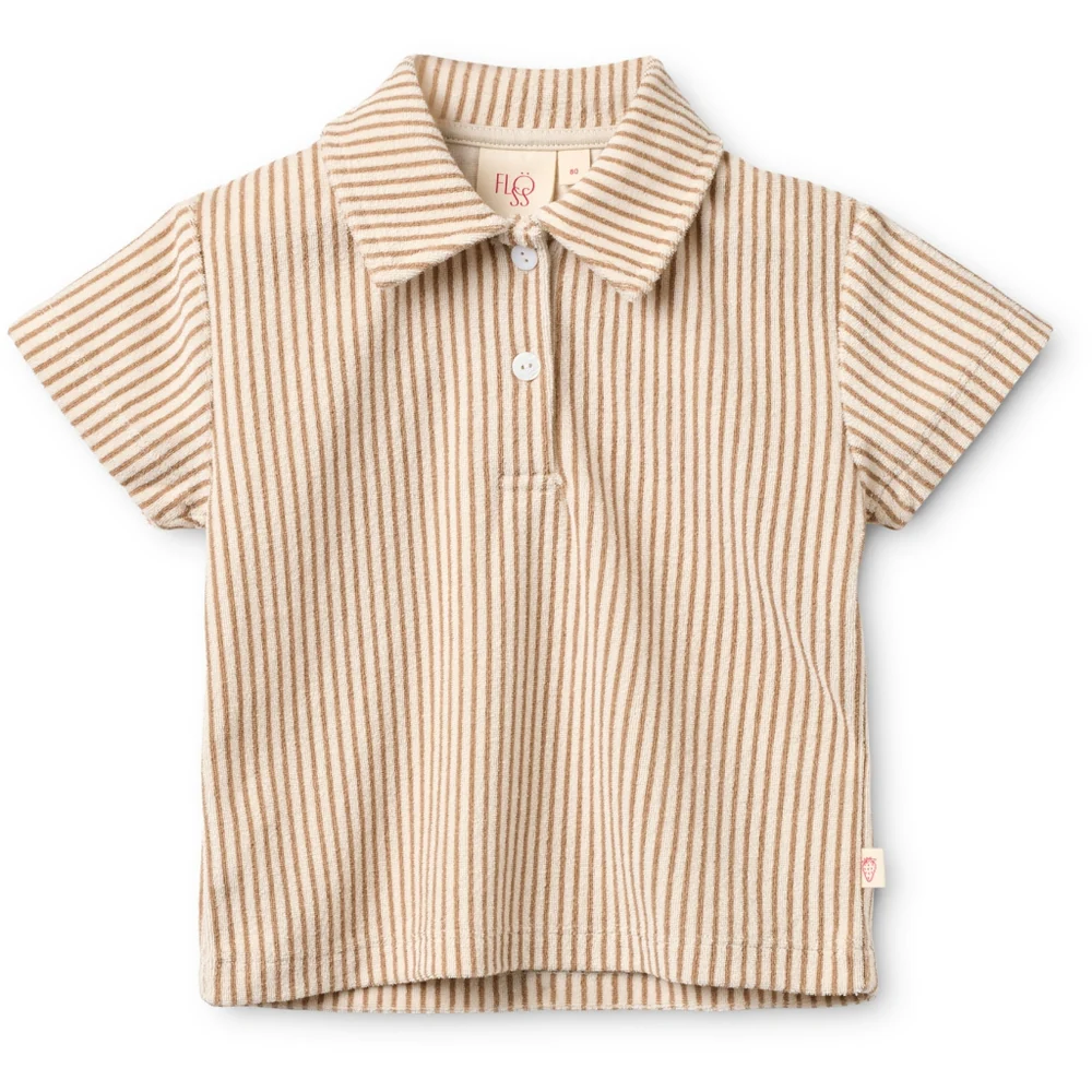 Flöss - Nohr shirt - Light brown stripe (2 jaar)