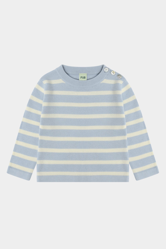FUB - Striped sweater (pale blue/ecru)