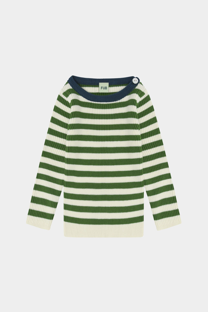 FUB - Baby rib blouse (ecru/pine)