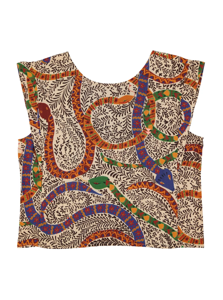 Sisters Department - Sleeveless blouse (Multicolor snakes - Maat L/40) (L - 40)