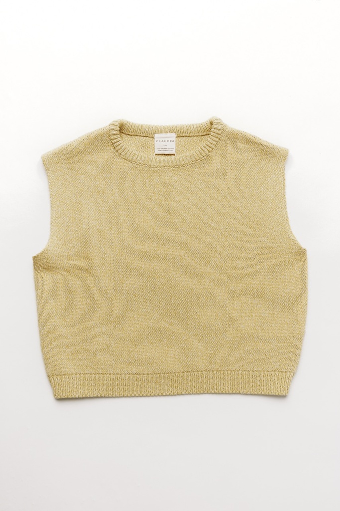 Claude & Co - Noa mustard knit vest (12 maand)