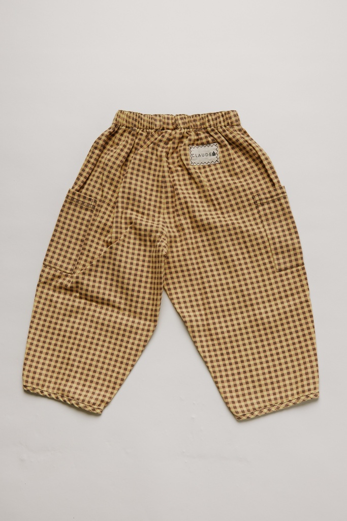 Claude & Co - Emerson ochre gingham trouser (2 jaar)