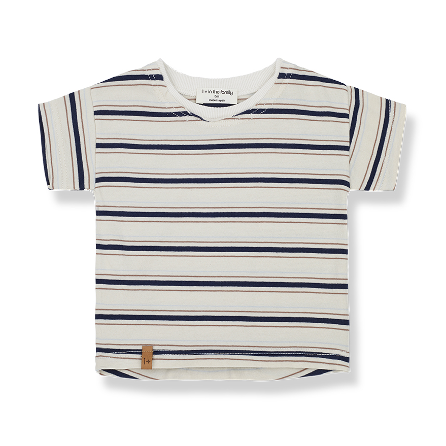 1+ In the family - Jones short sleeve t-shirt - Vintage striped