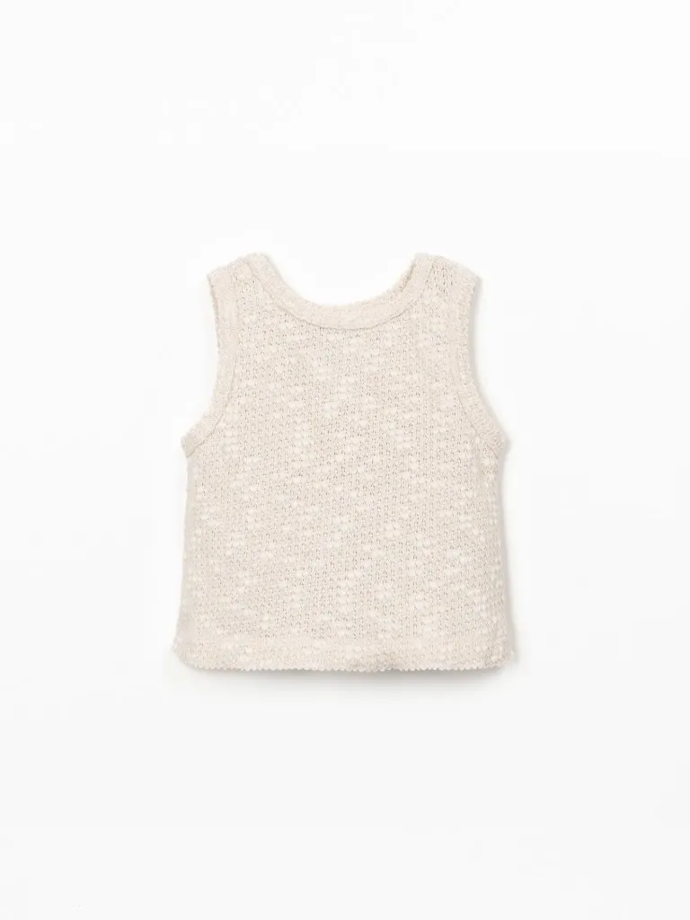 Play Up - Embellished piqué top (bio resin) (3 jaar)
