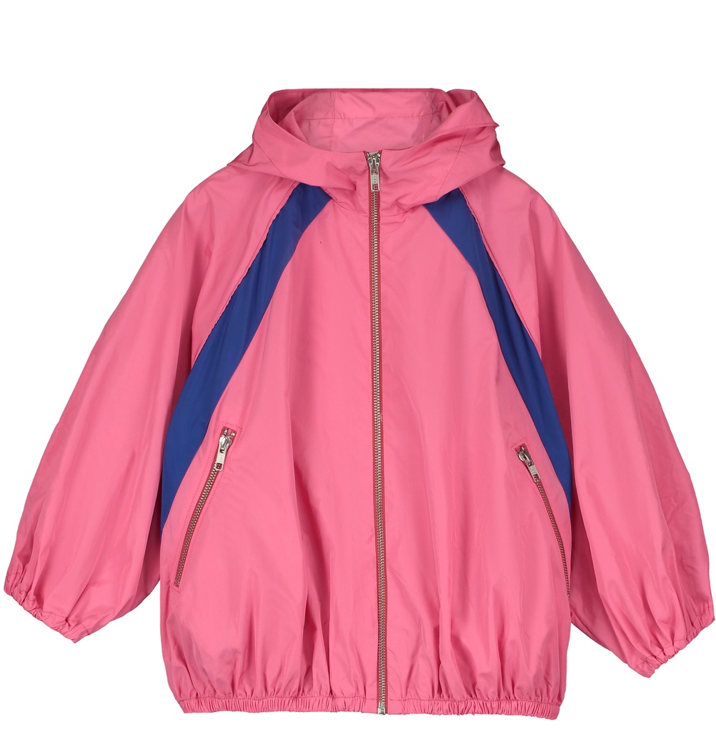 Tangerine - Tafetta zip-up jacket - Fandango pink / clematis blue