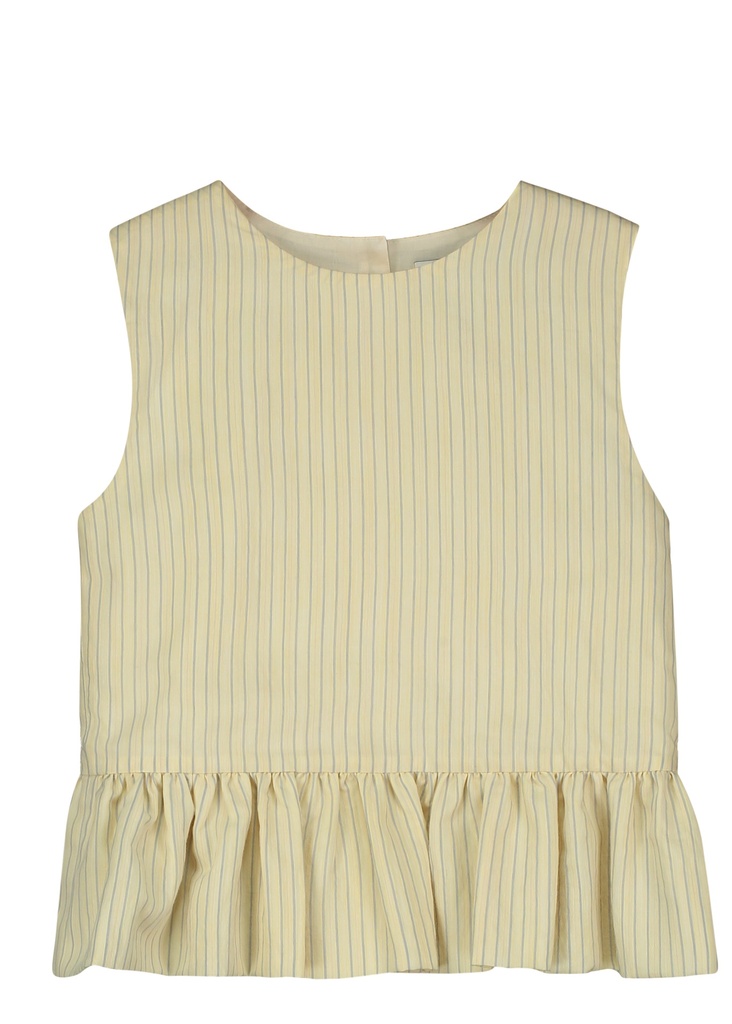 Tangerine - Striped peplum blouse - Happy hopes / cumulus cloud