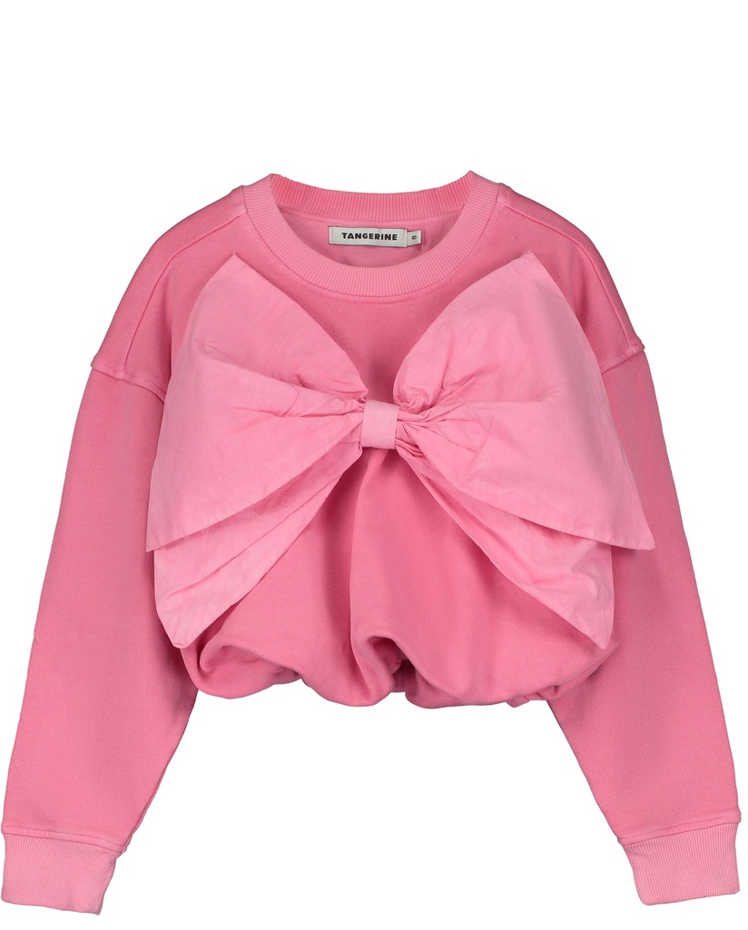 Tangerine - Bow crew neck sweater - Rose (6 jaar)