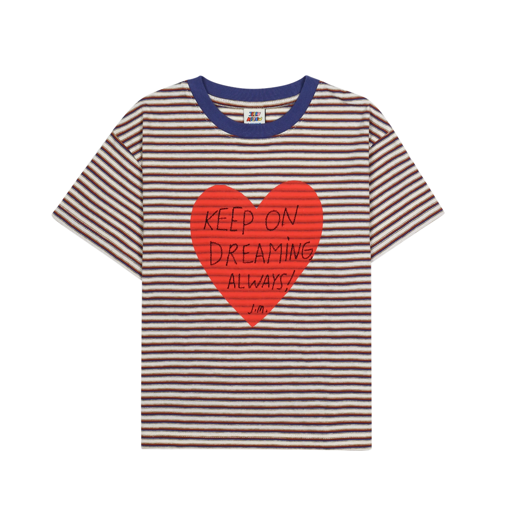 Jelly Mallow - Heartchain stripe T-shirt