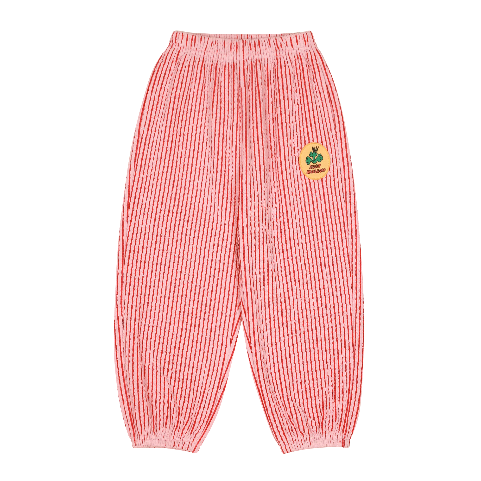 Jelly Mallow - Broccoli jacquard aladdin pants - Pink