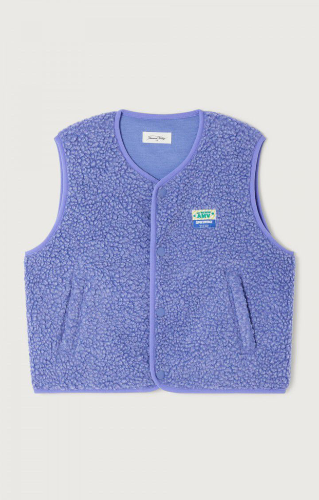 American Vintage - Hoktown mouwloze jas (Provence chine) (3 jaar)