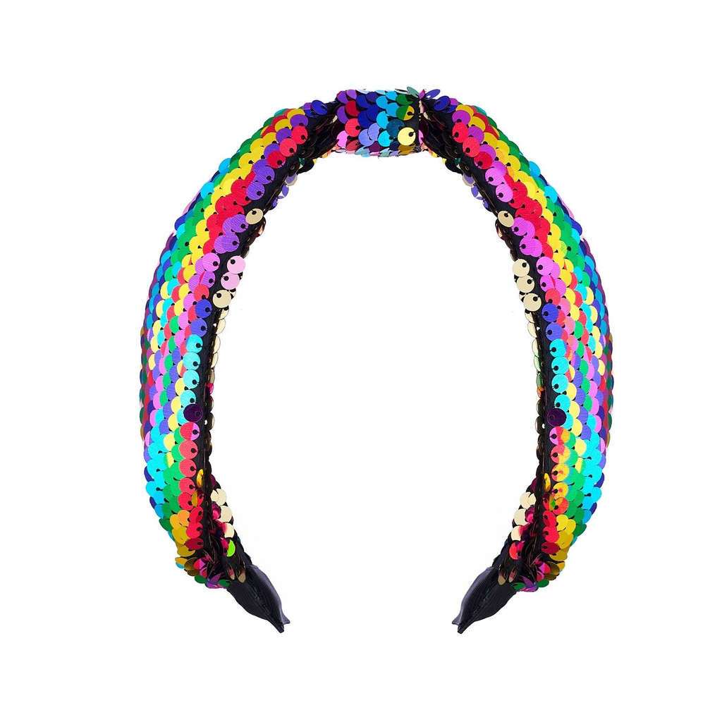 Rockahula - Rainbow Sequin knotted haarband 🌈
