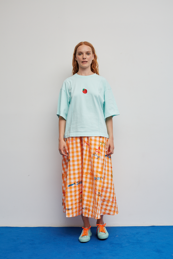 Dr Bloom - Falda Jaleo Vichy 💙🤍 (S - 36)