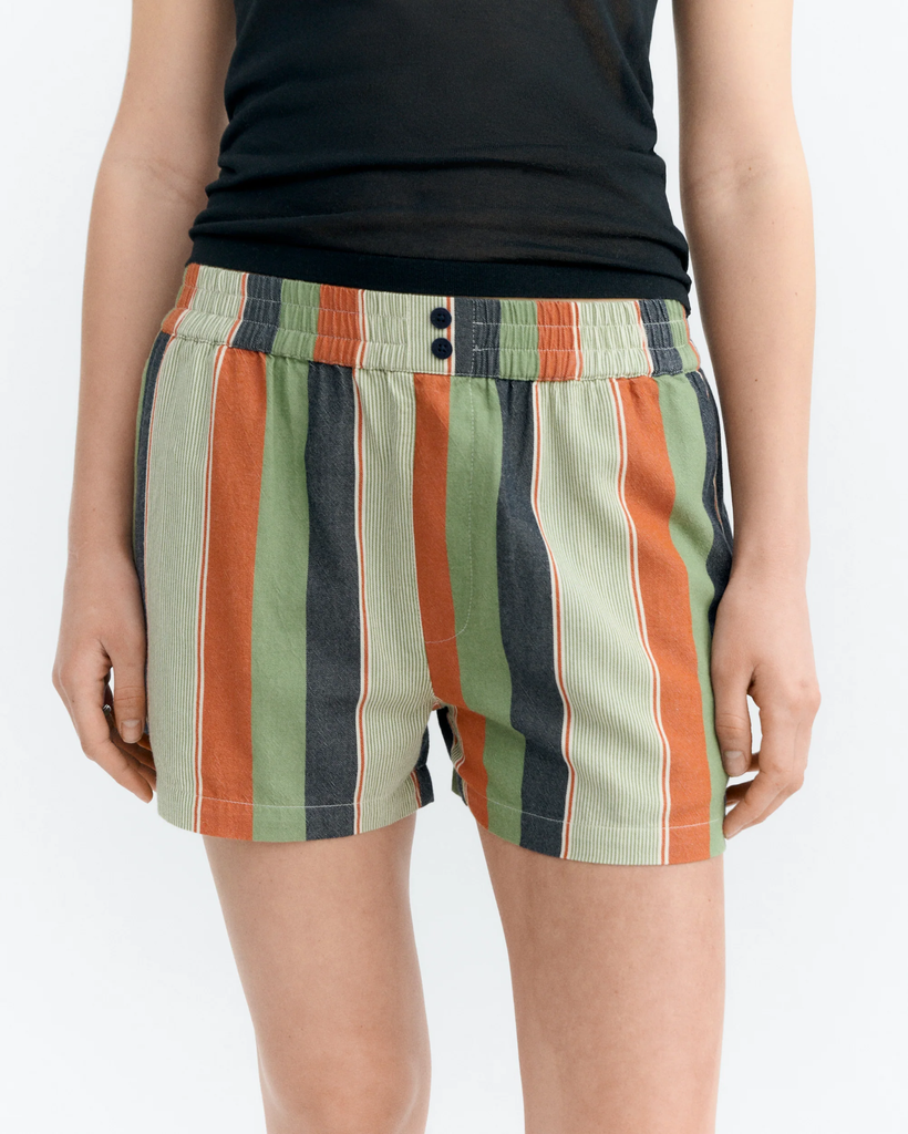 Thinking Mu - Quick stripes geraldine shorts