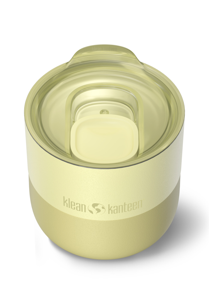 Klean Kanteen - Gele geïsoleerde Beker 'Lowball' met schuifdeksel (280ml)