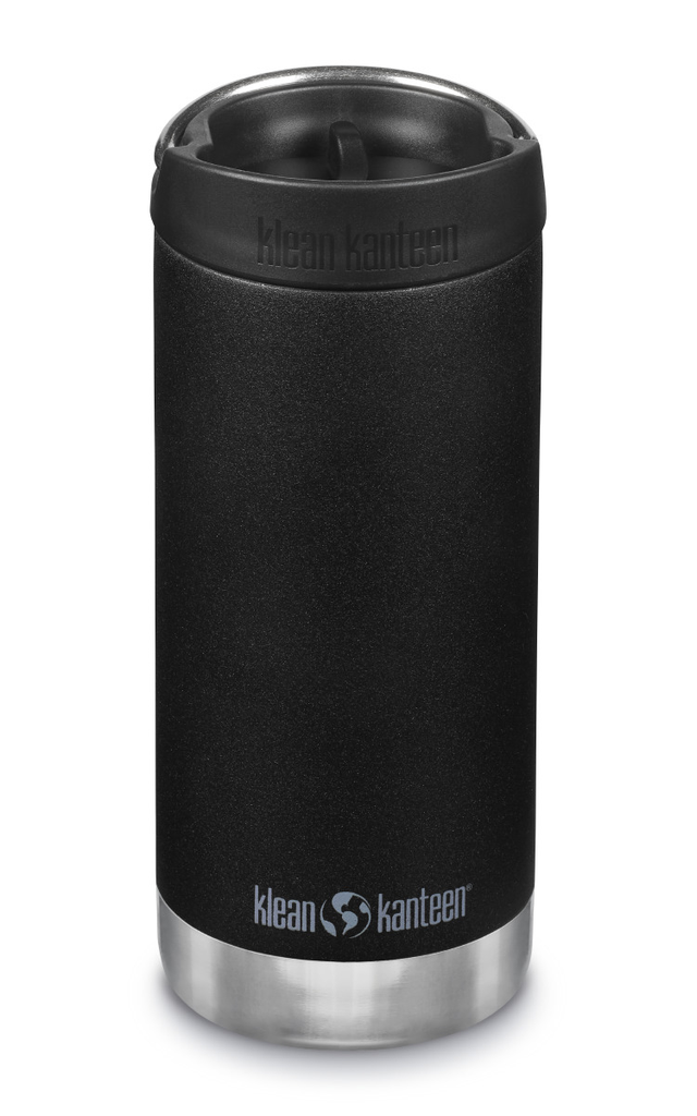 Klean Kanteen - Zwarte isolatiefles met koffiedop (355ml)