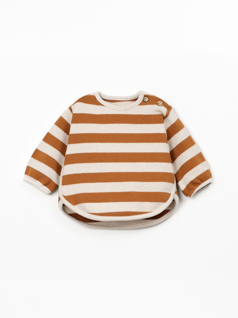Play Up – Camel Stripe Baby Sweater (9 maand)