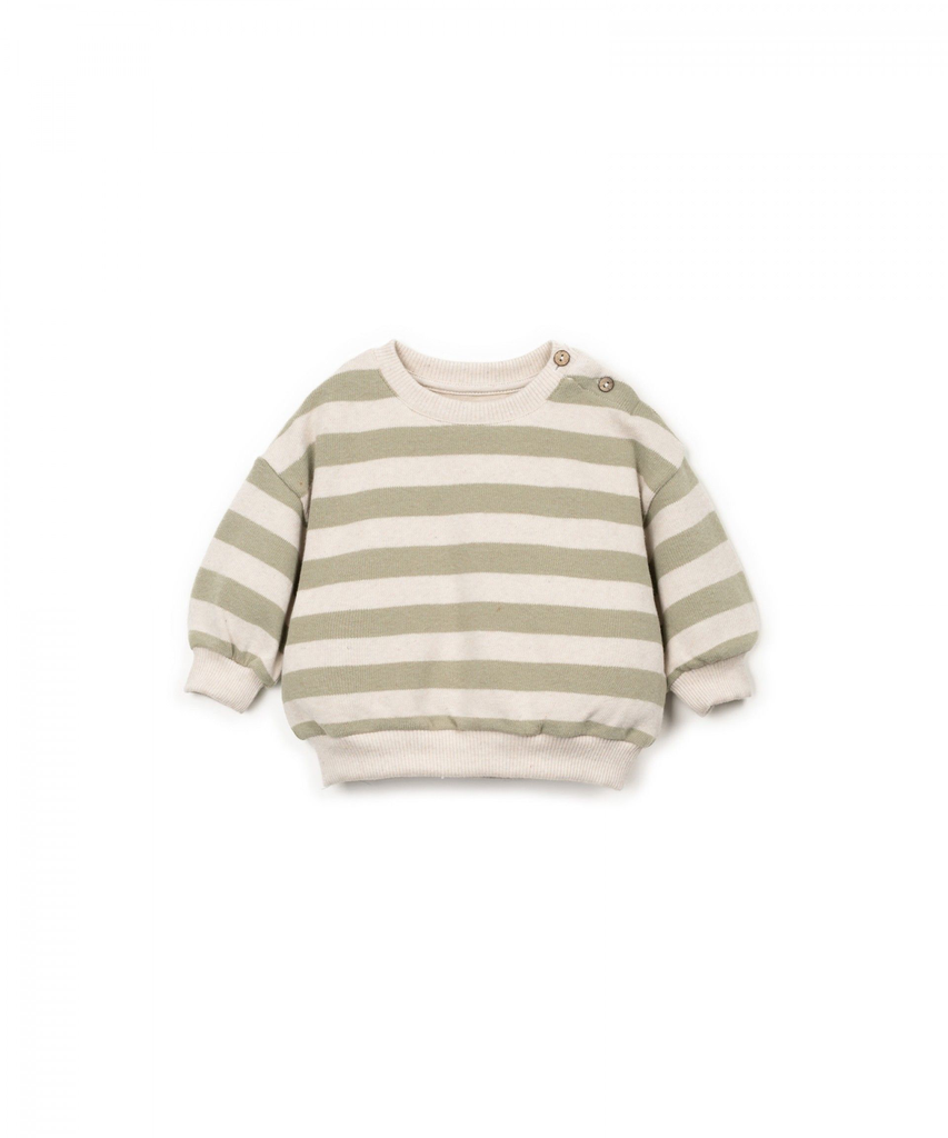 Play Up – Stripe Baby Sweater 🤍🌿 (6 maand)