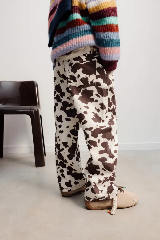 The New Society – Dakota Trouser Cow Print