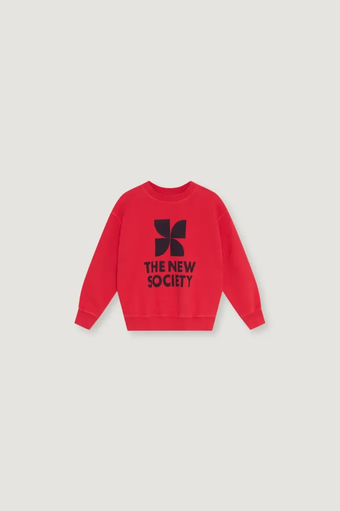 The New Society – TNS Logo Sweatshirt Chinese Red