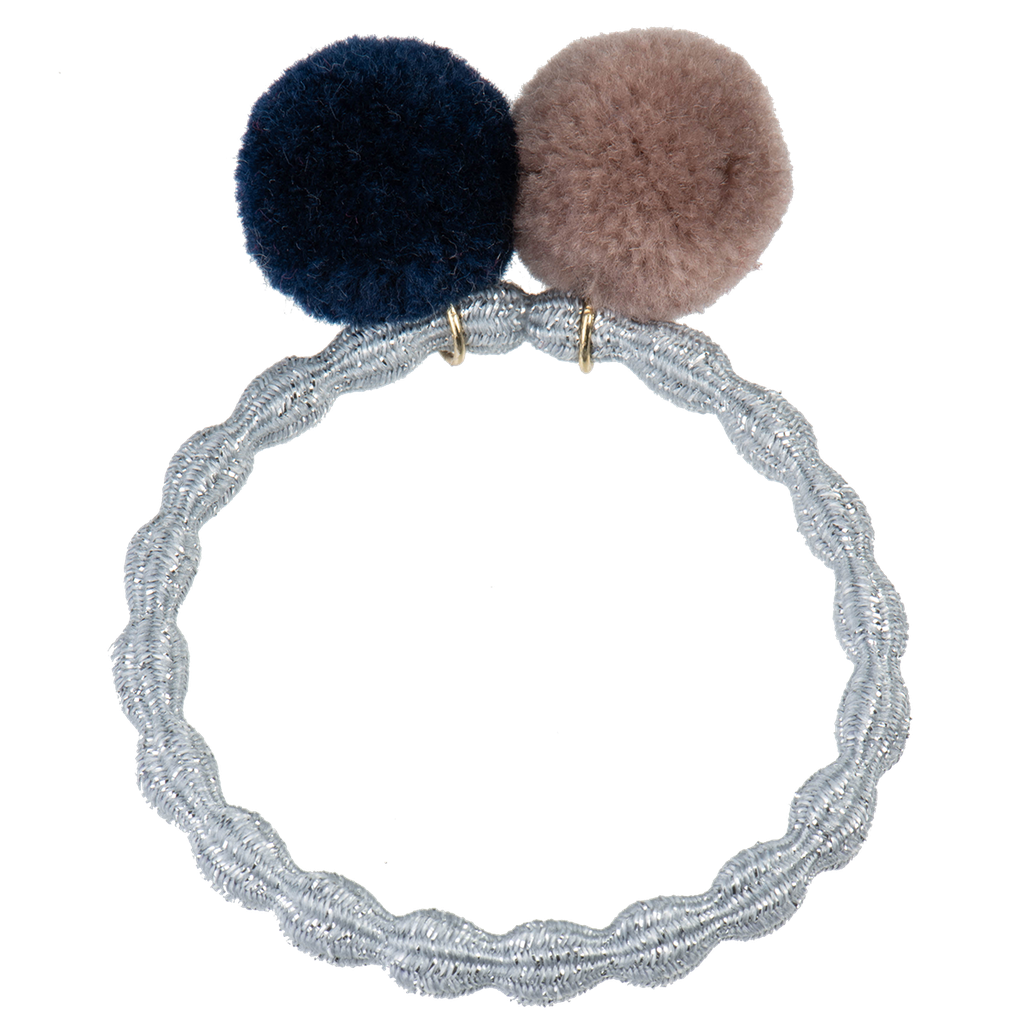 Kknekki – PomPom Silver Glitter w Navy-Dove