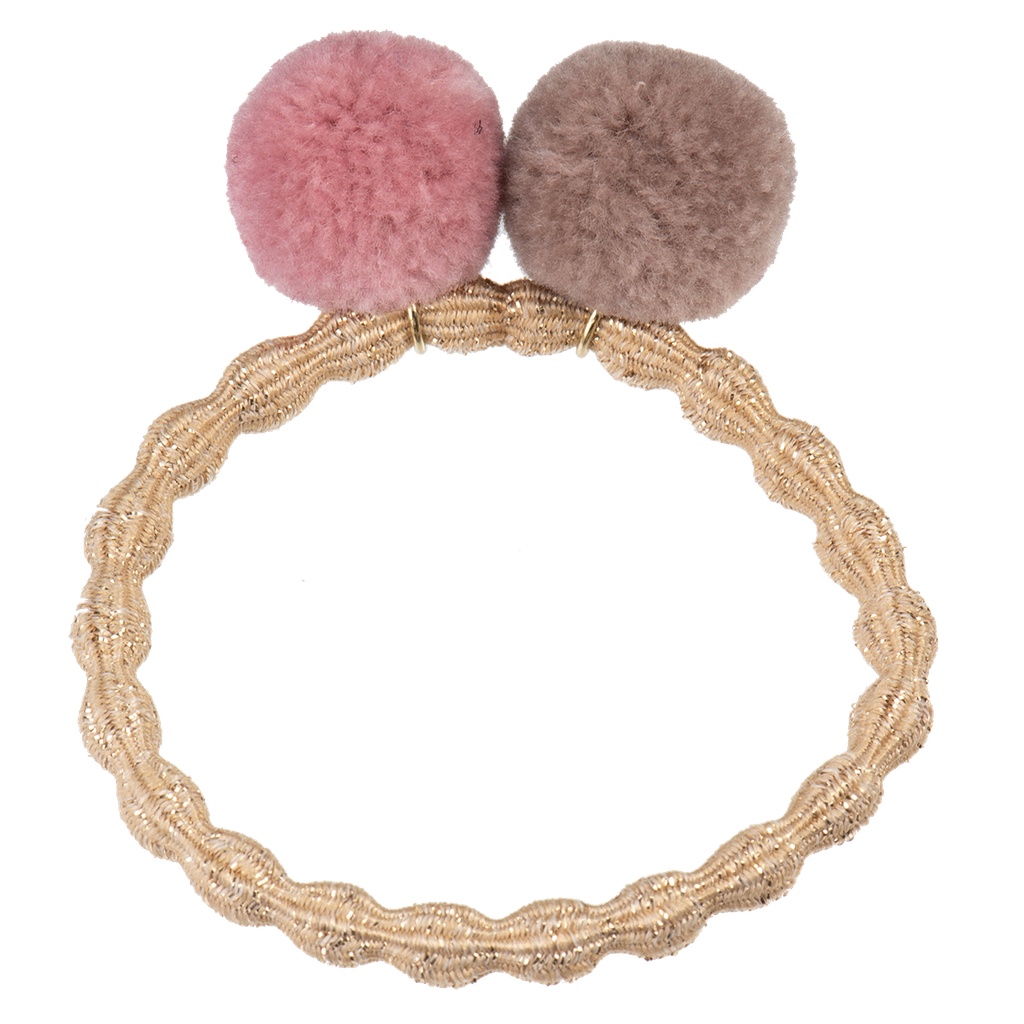 Kknekki – PomPom Beige Glitter w Dusty Rose-Dove
