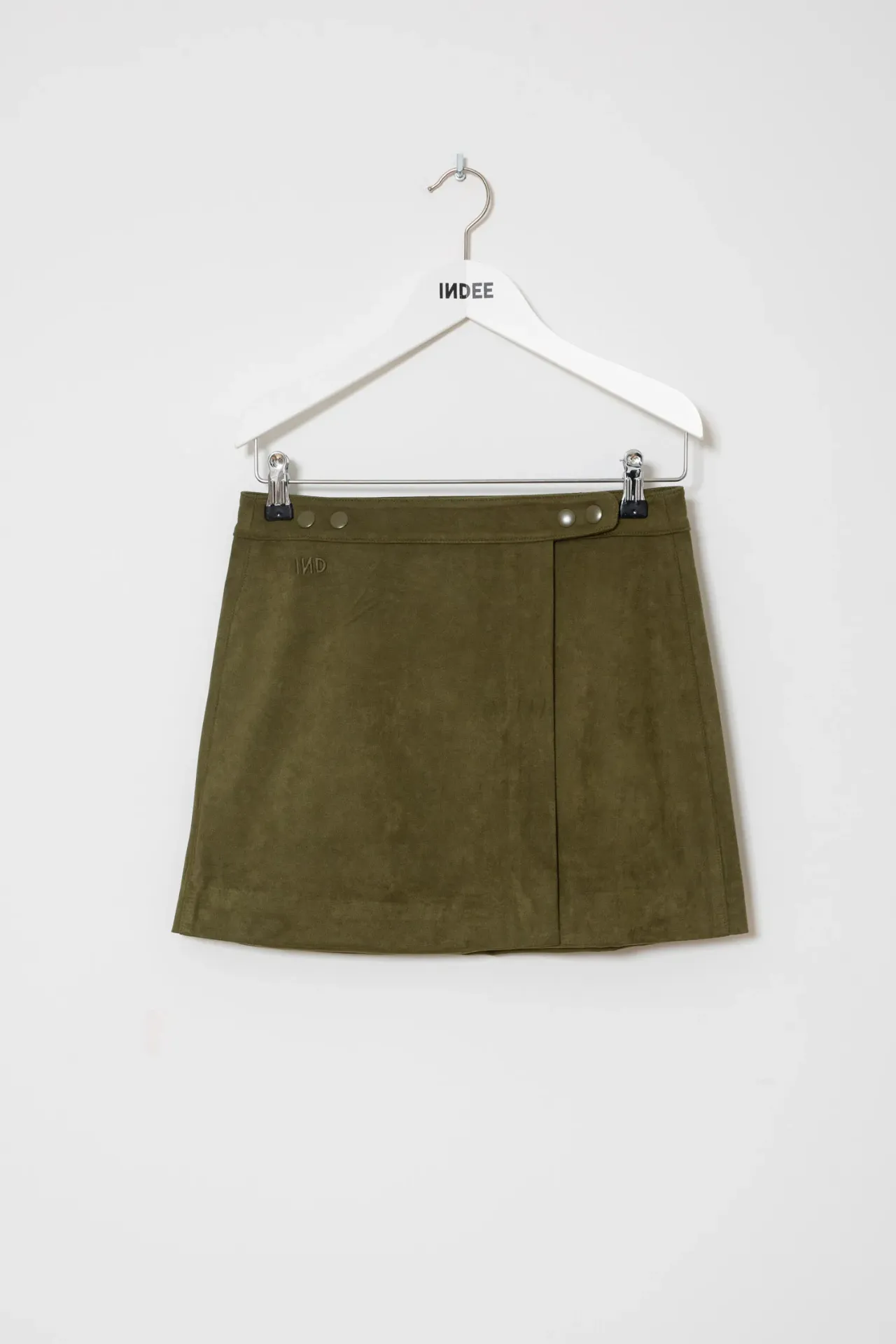 Indee - Waterloo fake suede wrapped mini skirt