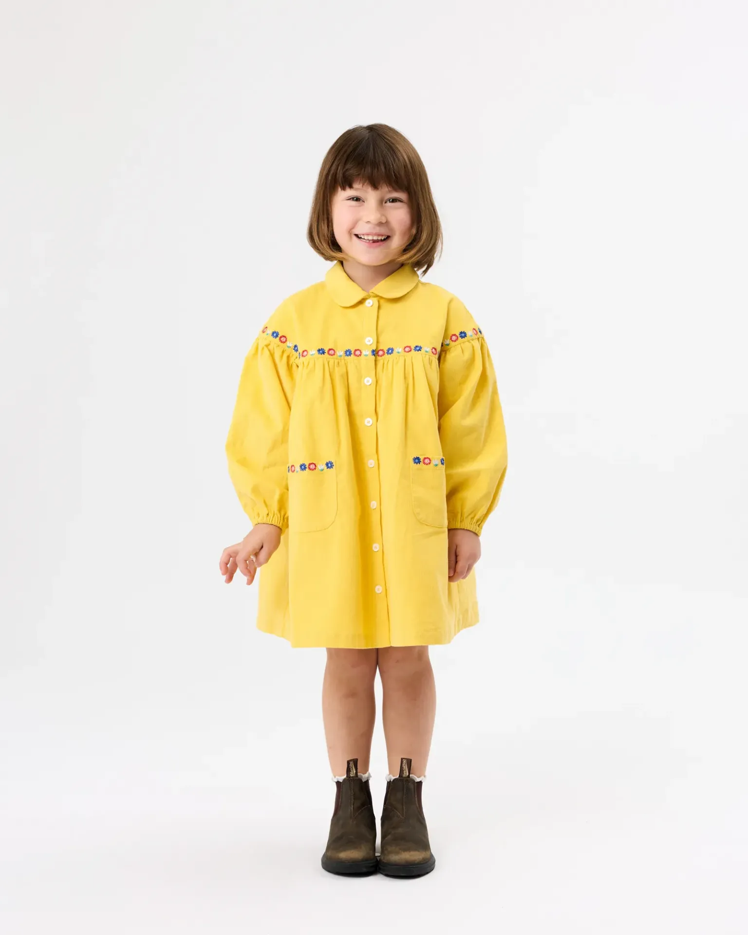 Goldie + Ace – Daisy Chain yellow smock dress
