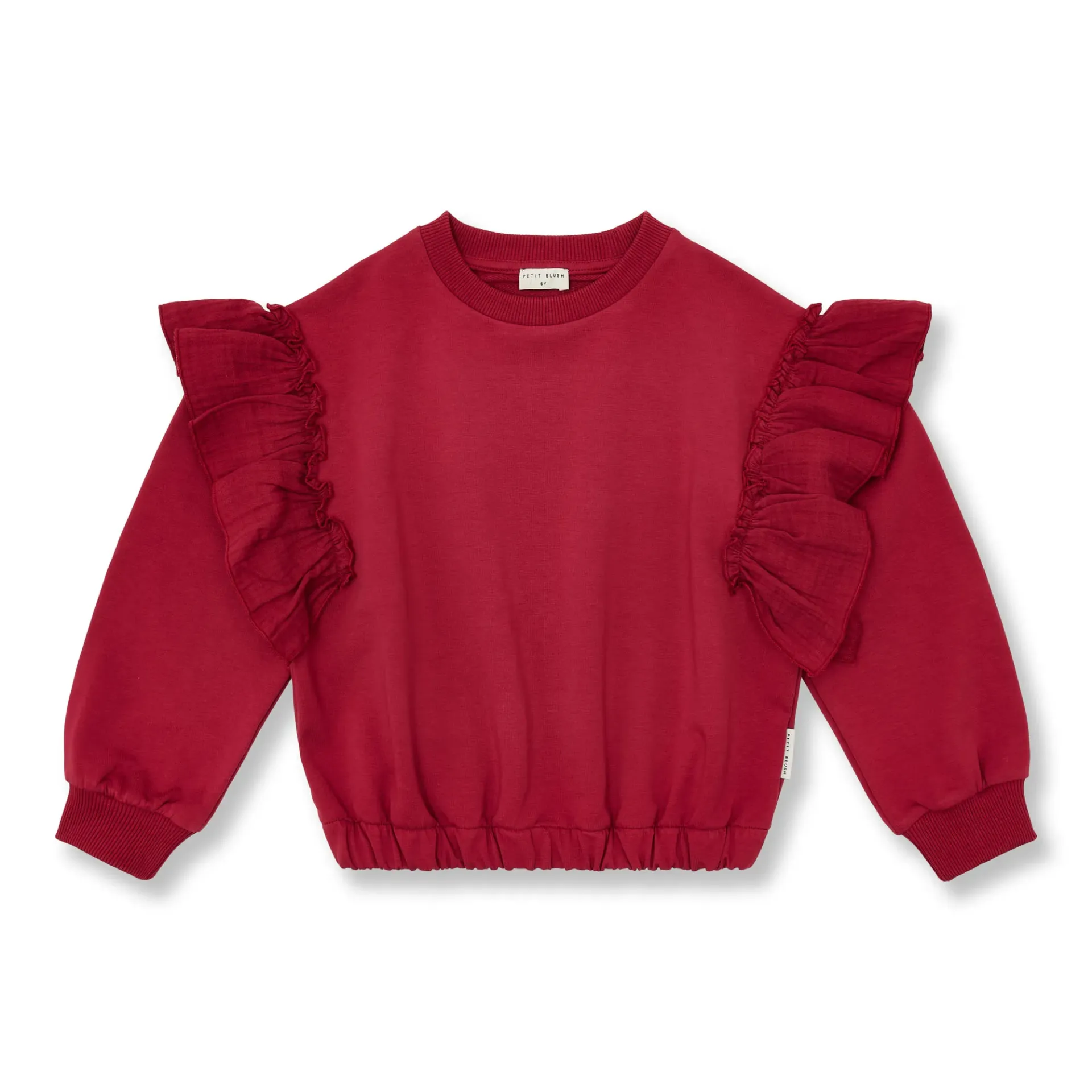 Petit Blush – Sweater Ruffles Garnet