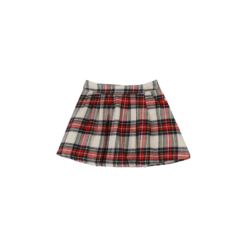 Jenest – Stella Skirt Ivory Off Black Red Check