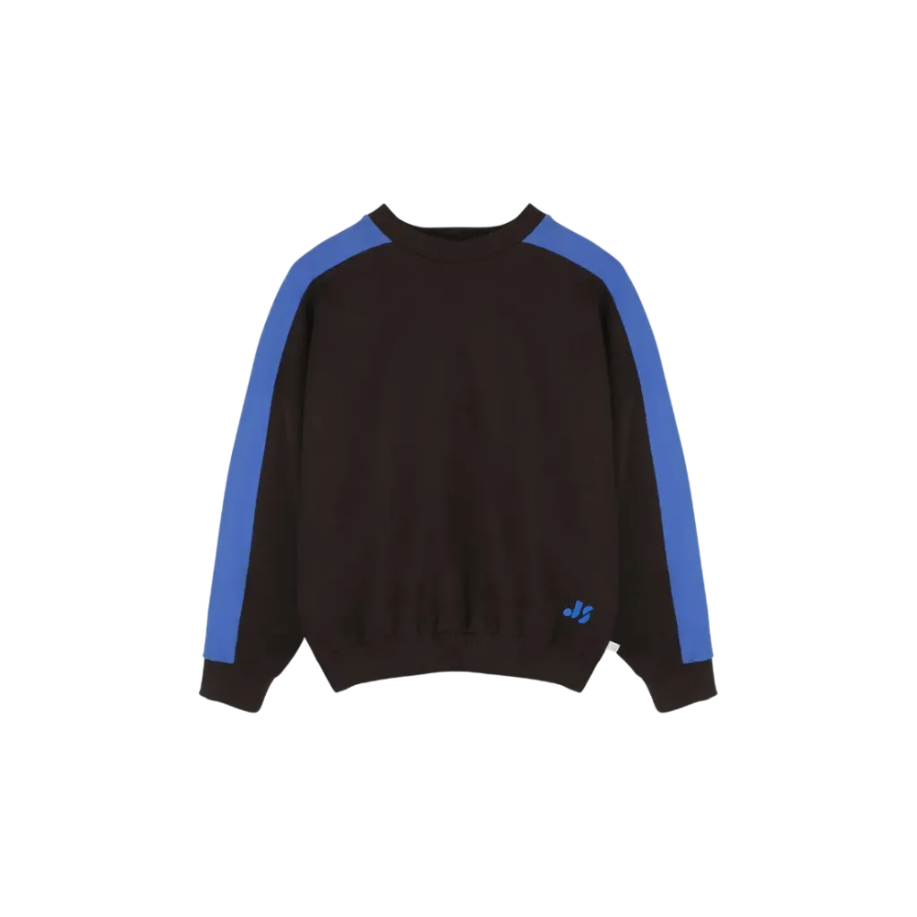 Jenest – Sammy Sweater Dark Brown Melange Blue
