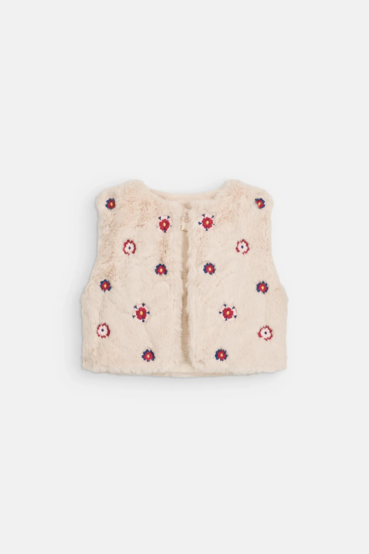 Louise Misha - Liliou Mouwloos Jasje (Cream Enchanted Aster) (2 jaar)