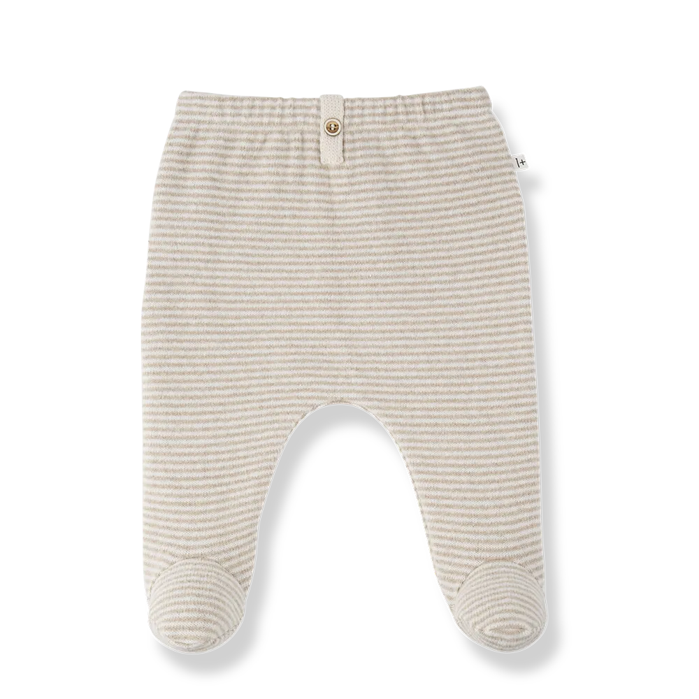 1+ in the family - Arras Legging met Voetjes (Beige) (1 maand)