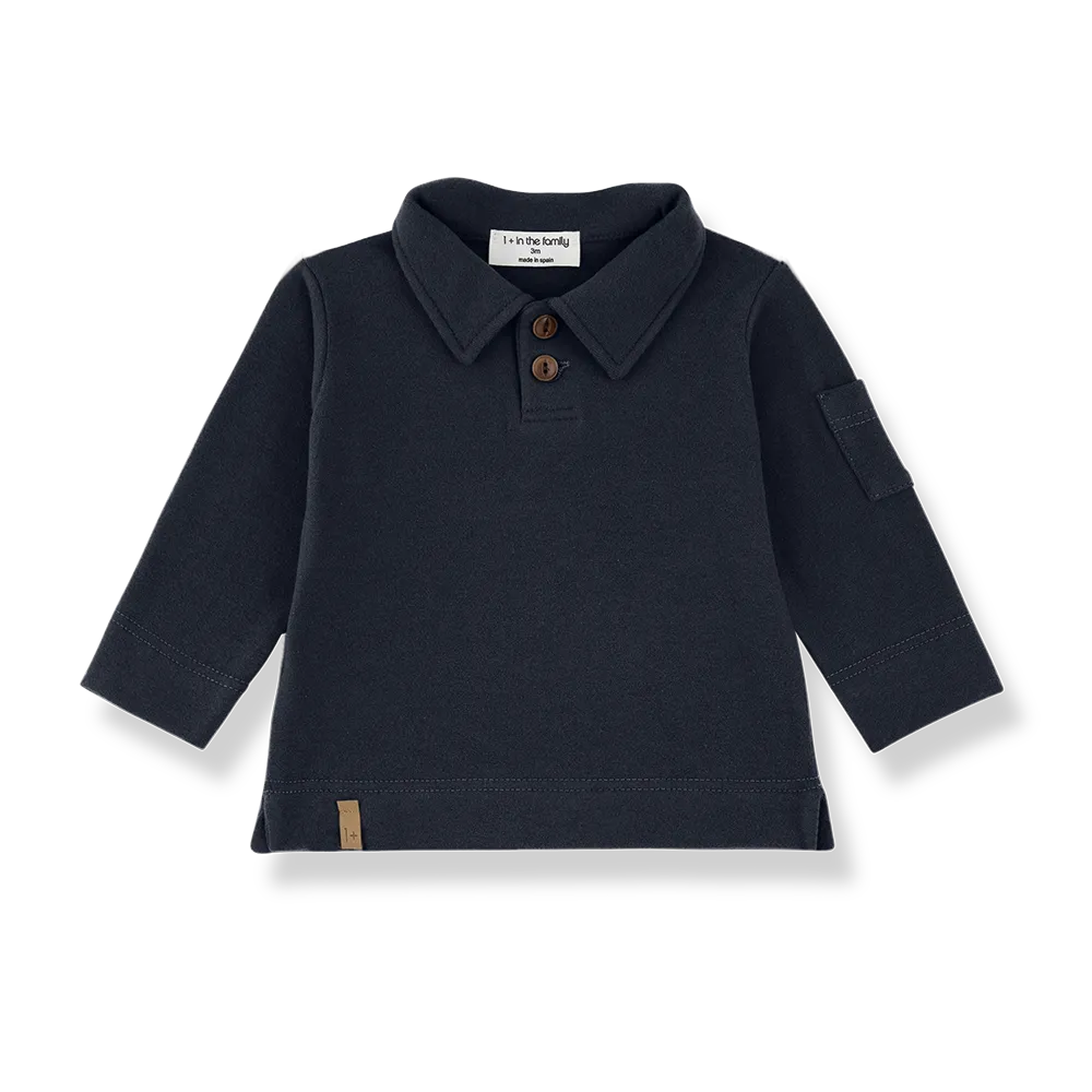 1+ in the family - Osimo Longsleeve Polo (Blue)