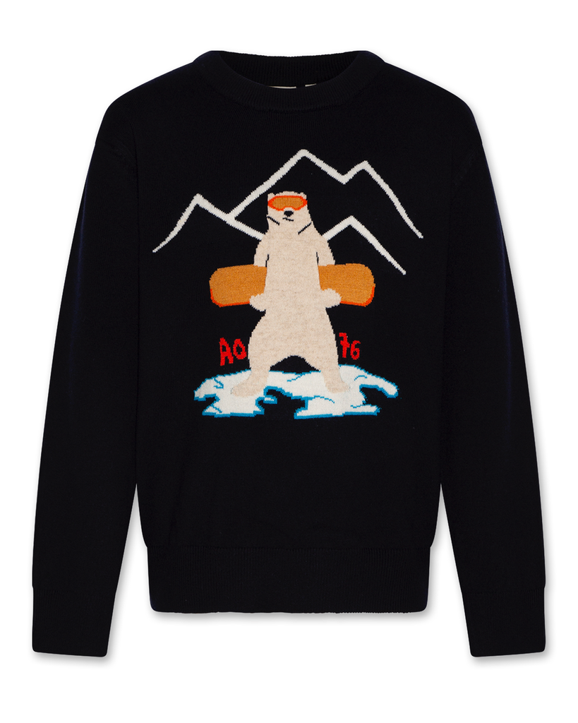 AO76 - Junior Icebear Trui (Classic Navy)