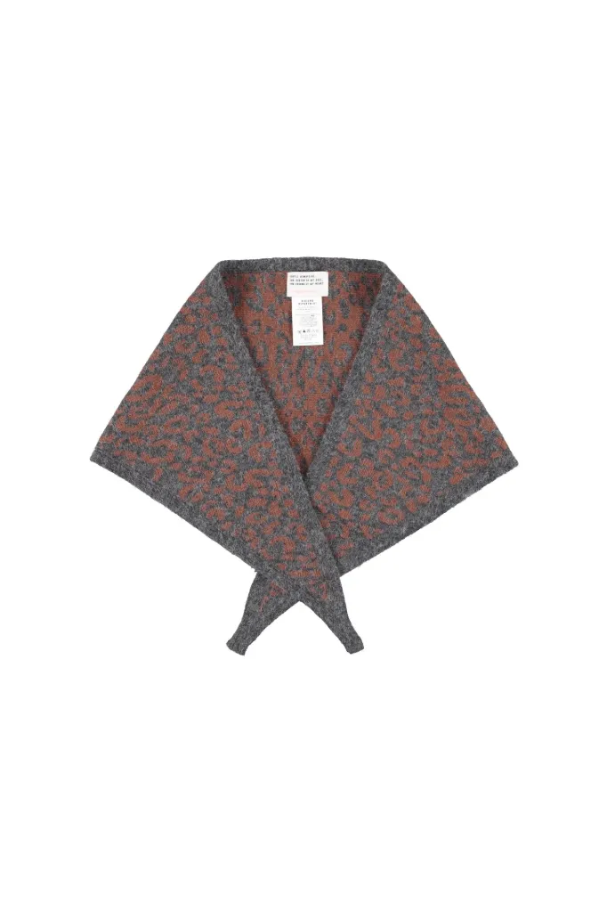 Sisters Department - Knitted Bandana (Grey Animal Print)