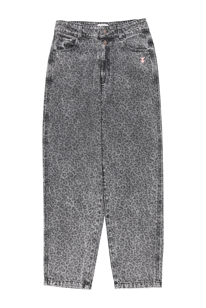 Sisters Department - Jeans met Dierenprint (Washed Black)