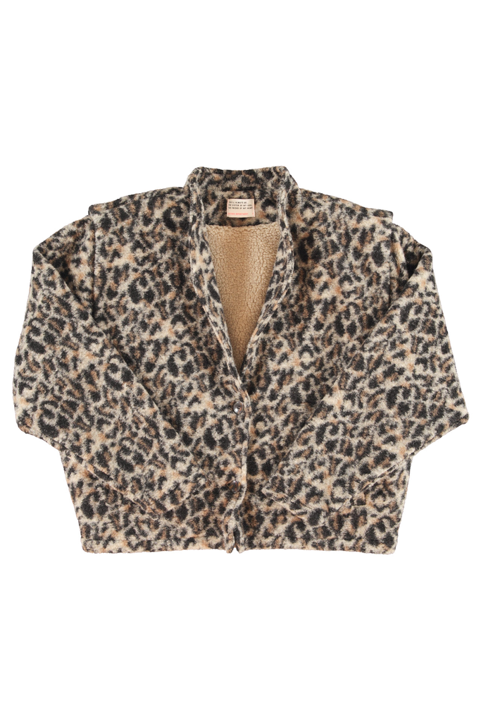 Sisters Department - Faux-Fur Jas met Dierenprint (Ecru)