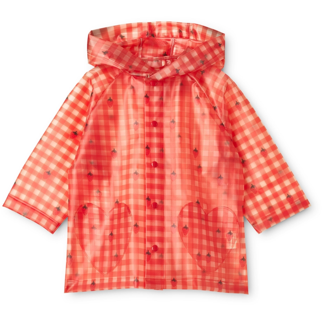 Flöss - Iris raincoat (Berry gingham)