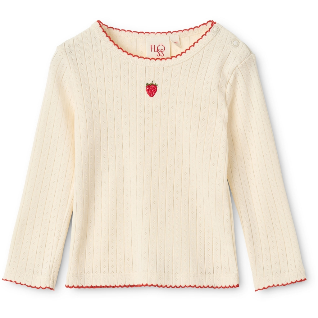 Flöss - Flora pointelle blouse (Gentle cream) (6 maand)
