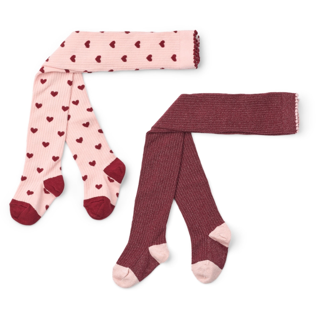 Flöss - Vera tights 2-pack (Cranberry-pink glitter 2-pack)