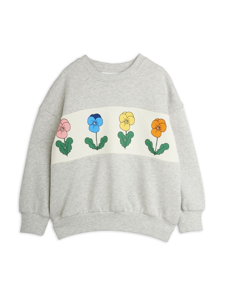 Mini Rodini - Violas Panel Sweatshirt (Grey Melange)