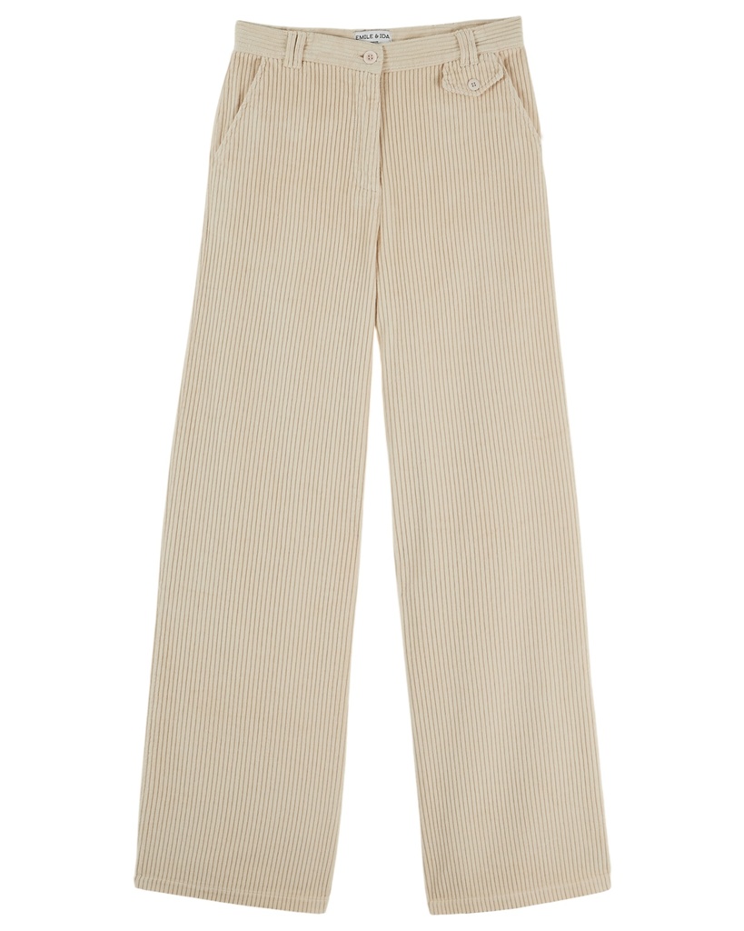 Emile & Ida - Pantalon velours large (Farine)