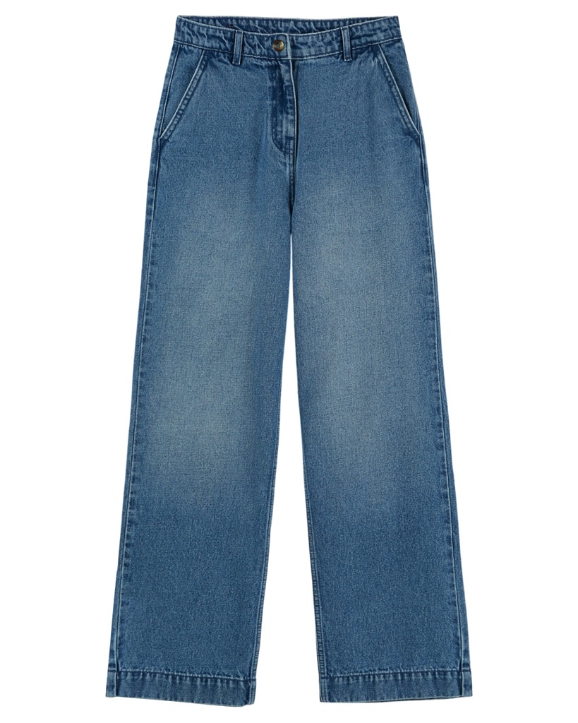 Emile & Ida - Pantalon denim large (Denim bleach)