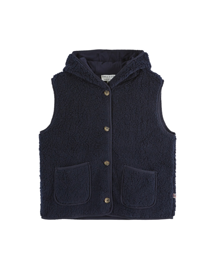 Emile & Ida - Veste ss manche moumoute (Midnight)