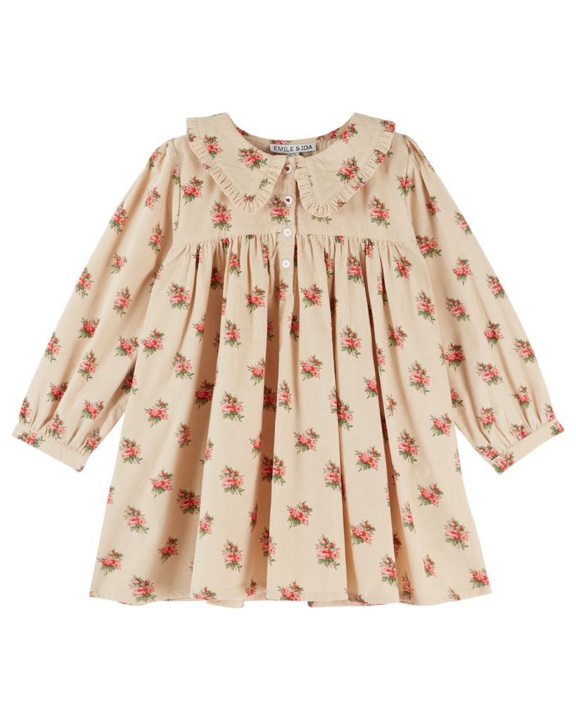 Emile & Ida - Robe ample col volant (Fleurs des bois)