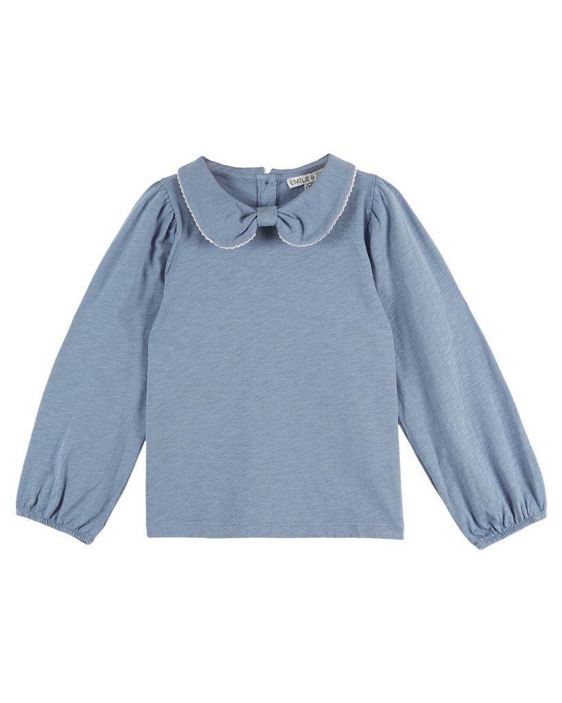 Emile & Ida - Ts uni picote jersey flamme (Lac ecru)
