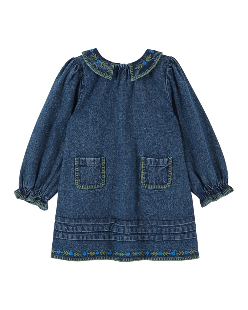 Emile & Ida - Robe denim brodee (Denim)