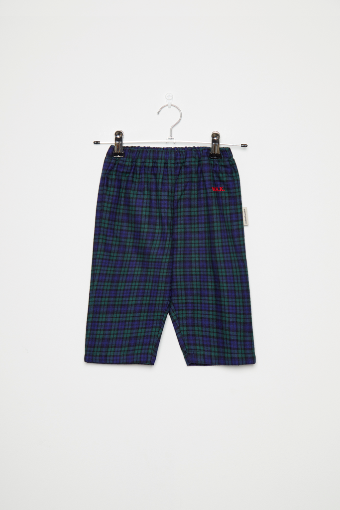 Weekend House Kids - Checkered popelin baby pants (Blue) (6 maand)